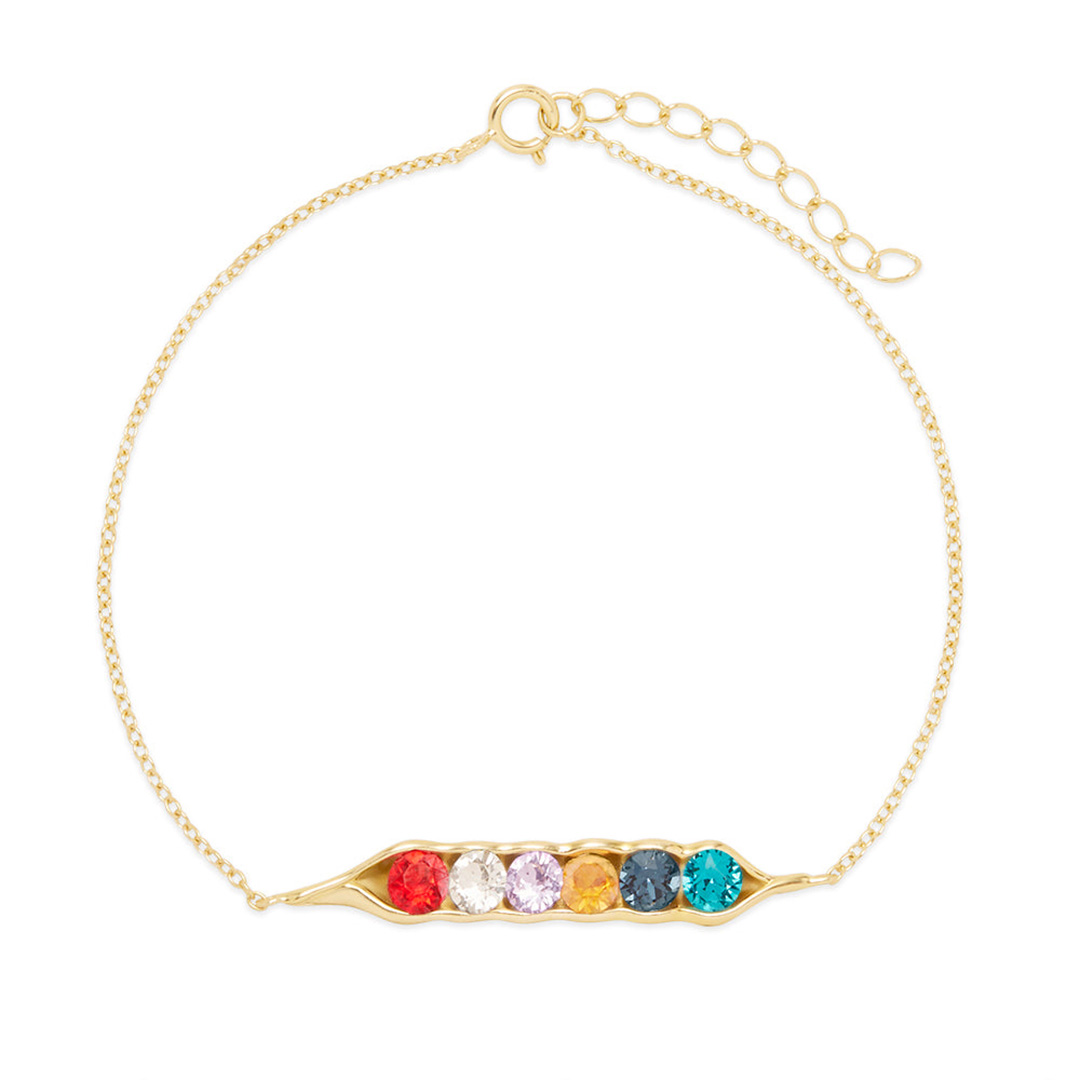 For Mother- Peanut Birthstone Custom Bracelet