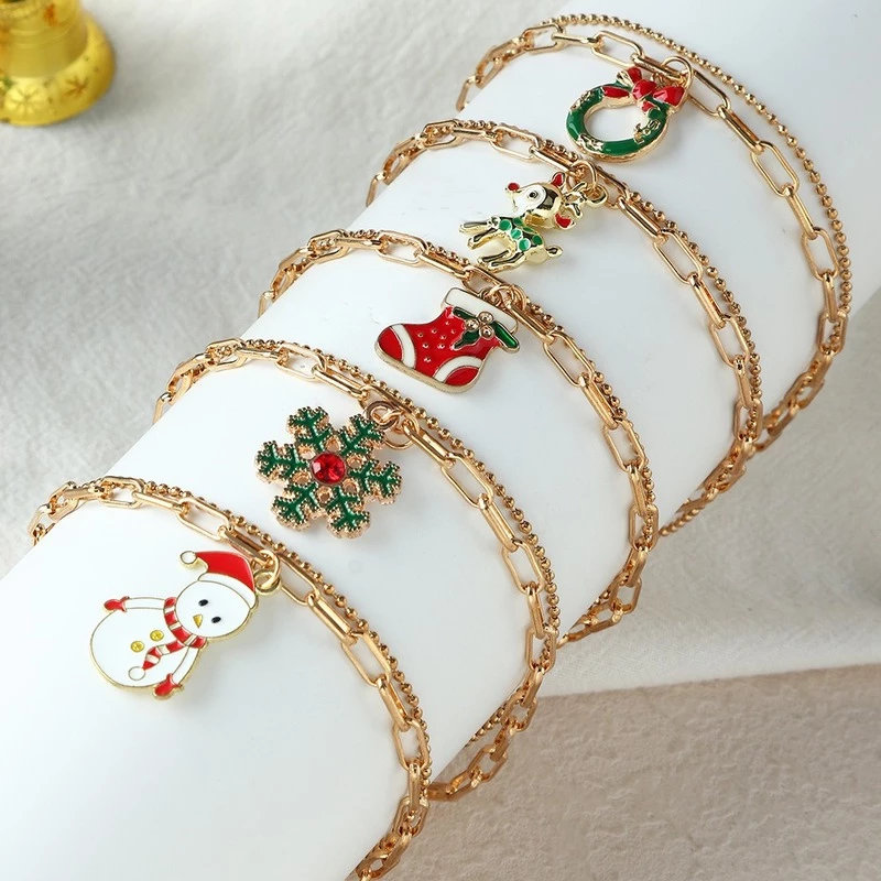 Christmas Ornaments Bracelet for Women